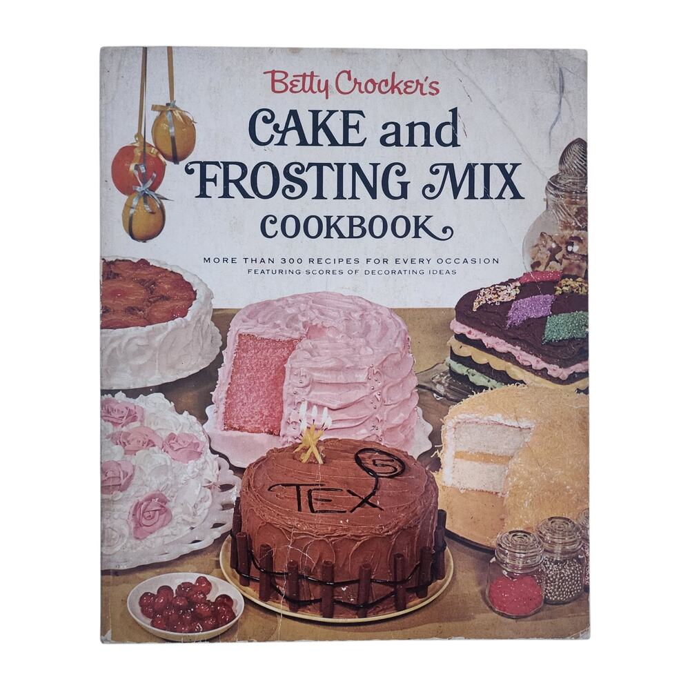 Betty Crocker’s Cake & Frosting Mix Cookbook 1966 Golden Press Vintage Paperback